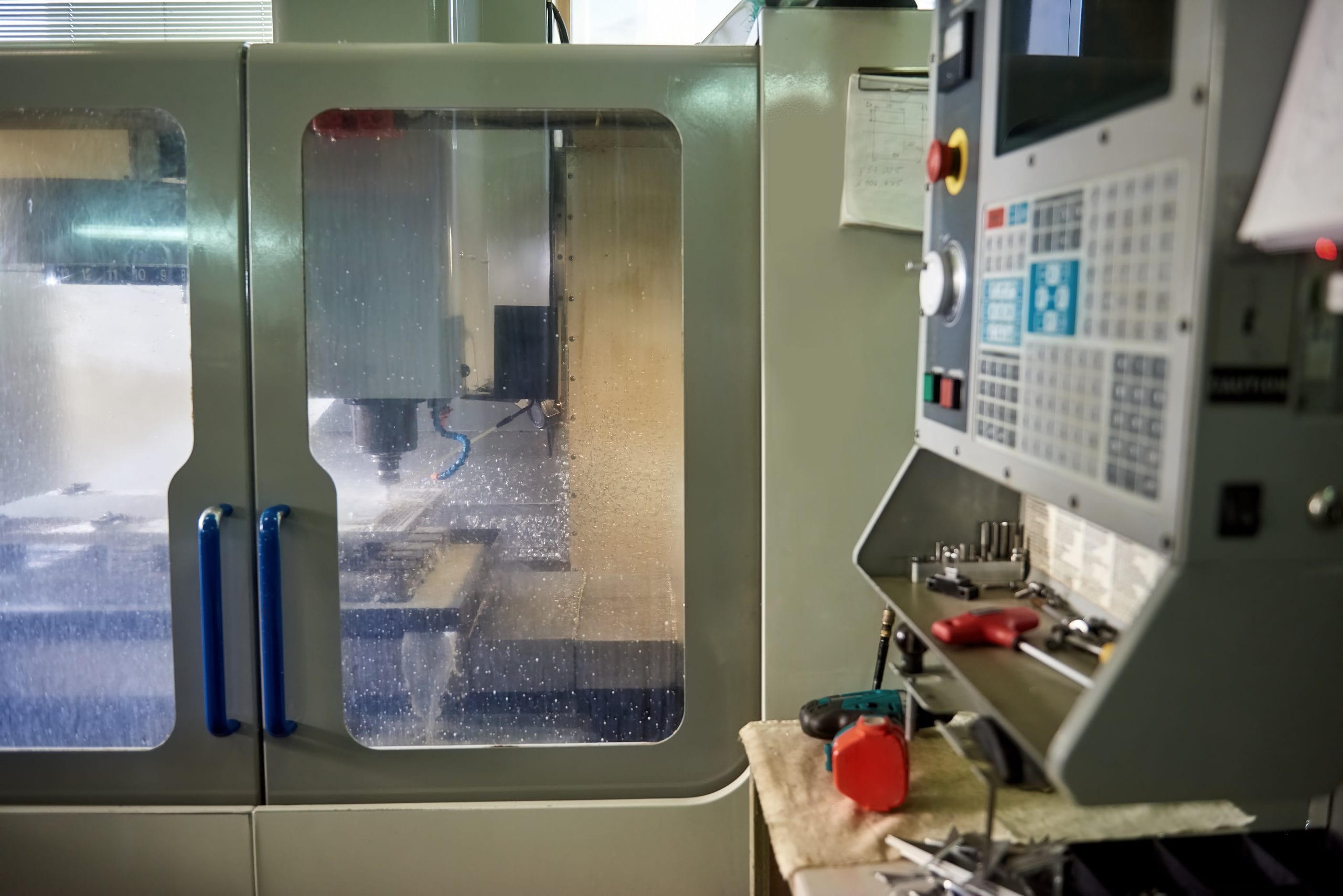 Cnc machine in action.